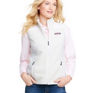 Vineyard Vines Sea View White Sherpa Vest
